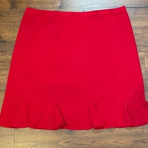 👠Susan Graver Vibrant Red Liquid Knit Skirt